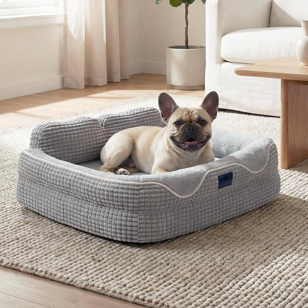 Veehoo Square Dog Bed Medium Size Dog, Orthopedic Dog Bed Couch Sofa, 36" | Washable & Medium Dog Bed for Indoor, Egg-Crate Memory Foam Dog Bed with Sides, Removable Cover, High Back Non-Slip Bottom14