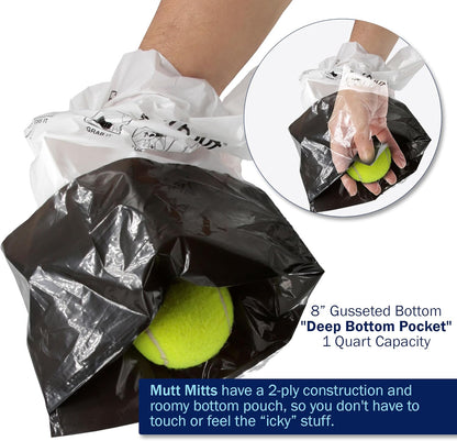 Mutt Mitt® Dispense-A-Mitt™ 2-Ply Dog Waste Pickup Mitts, 200 Count | 2-Ply Pickup Mitts, Header Dispenser Box, Extra-Thick Leak-Resistant Design for Cleaner Hands & Easier Dog Waste Pickup2