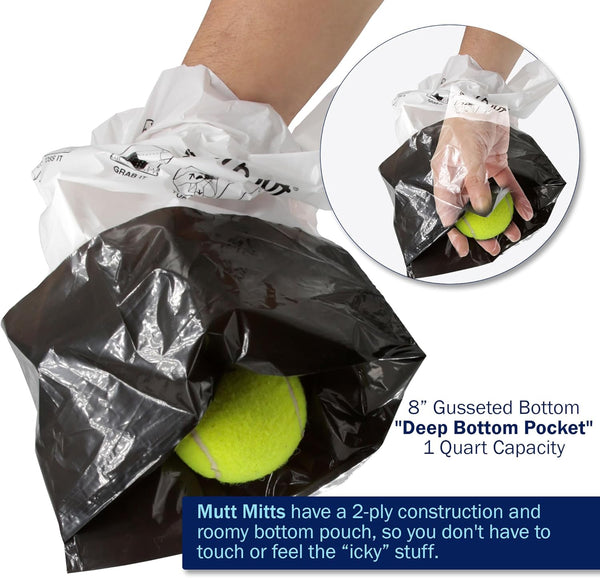 Mutt Mitt® Dispense-A-Mitt™ 2-Ply Dog Waste Pickup Mitts, 200 Count | 2-Ply Pickup Mitts, Header Dispenser Box, Extra-Thick Leak-Resistant Design for Cleaner Hands & Easier Dog Waste Pickup2