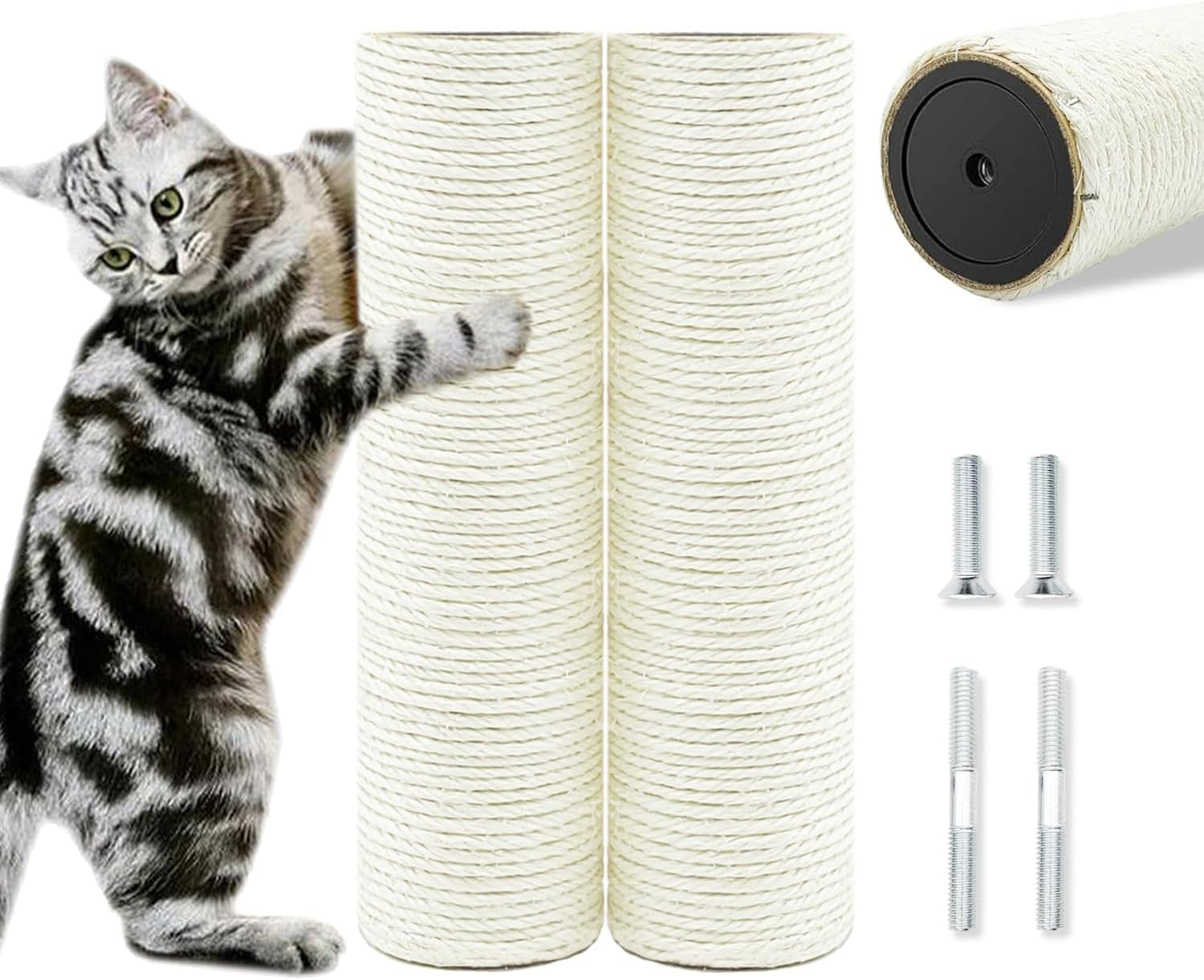 cat-scratching-post-replacement-pole-2-pcs-15-7in-cat-tree-replacement-post-natural-sisal-cat-tree-replacement-parts-with-m8-screws-cat-scratch-post-for-refurbishment-15-7in-40cm