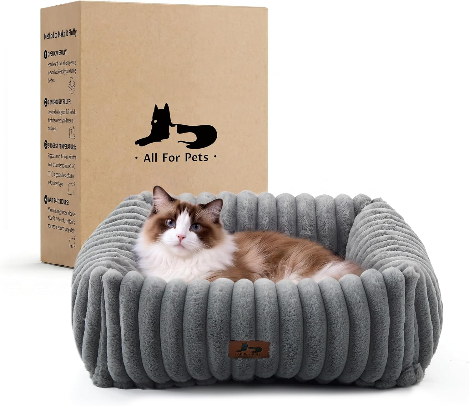 cute-dog-bed-for-small-dogs-cats-washable-fluffy-cat-beds-for-indoor-cats-rectangle-orthopedic-memory-foam-puppy-beds-with-anti-slip-bottom-20-x19-x-7-inches-cream20x19x6inchs