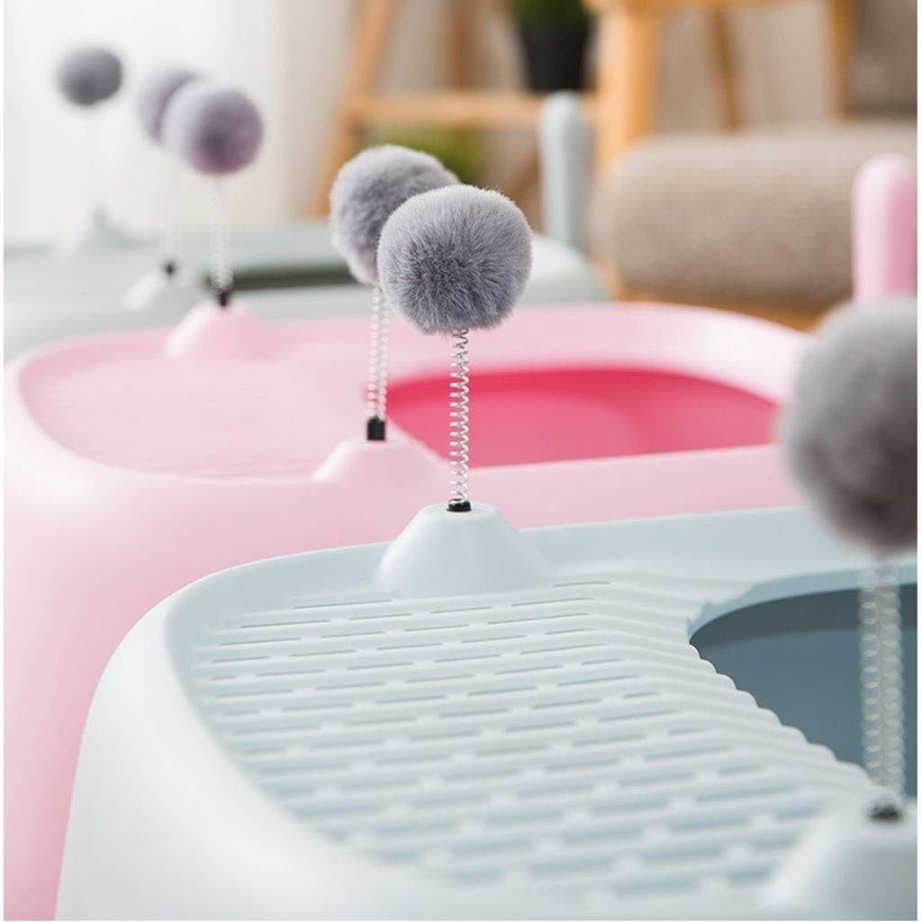dog-potty-training-toilet-creative-cat-litter-box-fully-enclosed-drawer-top-entry-toilet-supplies-oversized-deodorant-pan-bluepink