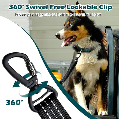 Petbonus Truck Bed Dog Leash, Functional Safety Dog Truck Bed Tether | for 1 Dog, Truck Bed Tie down System, Adjustable, Pick-Up Bed Restraint Lead, Ratchet Tightening Car Harness Belt, Black4