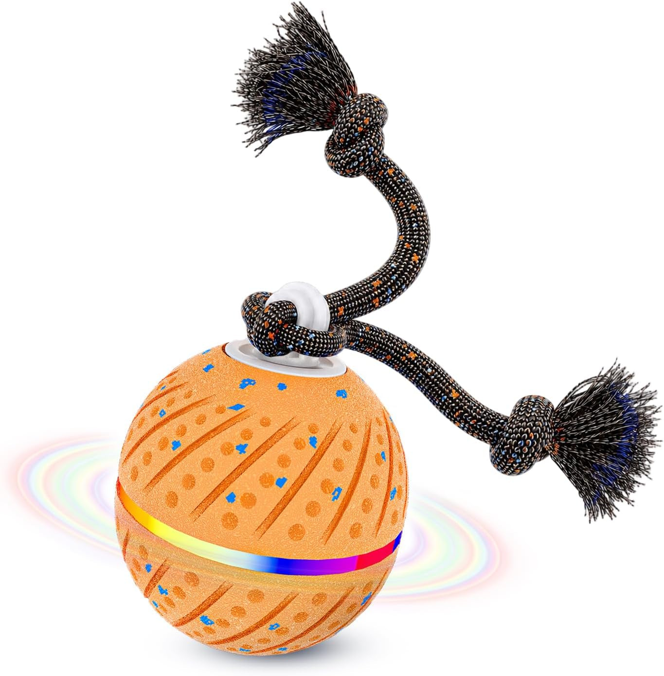 smart-interactive-dog-toys-ball-for-aggressive-chewers-medium-large-e-tpu-auto-moving-bouncing-ball-2-modes-with-rgb-lights-bird-sounds-bite-resistant-rope-ip54-waterproof-type-c-fast-charge