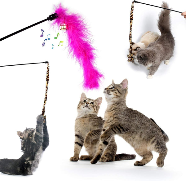 AILUKI 35PCS Cat Toys Variety Pack for Indoor Cats, Kitten Toys Set with Collapsible Cat Tunnel, Feather Wand, Plush Mice, Crinkle Balls & Interactive Cat Toys Bundle Storage Bag6