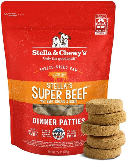 Stella & Chewy'S Freeze-Dried Raw Dinner Patties - Beef Recipe - High Protein Grain-Free Puppy & Dog Food - Perfect for Picky Eaters - 25 Oz1