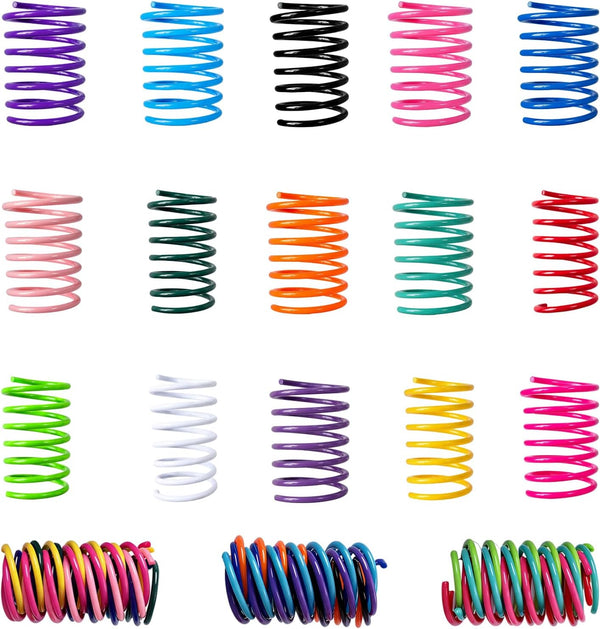 15 Pack Cat Spring Toys, 15 Colors Colorful Interactive Coil Springs for Kittens, Durable Plastic Spiral Springs for Indoor Cats, Ideal for Swatting Biting Hunting & Exercise1
