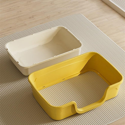 Pet Supplies, Open Top Cat Litter Box with Removable Design, Thickened anti Splash & Easy Clean(Gray)4