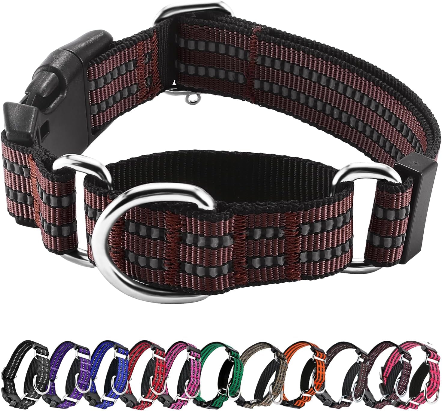 martingale-collars-for-dogs-reflective-escape-proof-training-dog-collars-with-quick-release-buckle-adjustable-no-slip-nylon-dog-collar-for-medium-pets