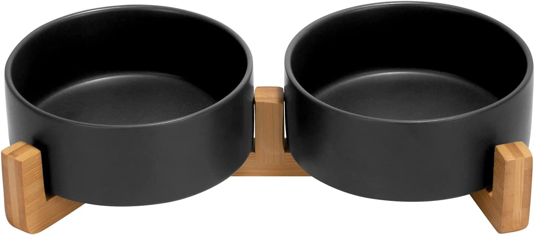 spunkyjunky-ceramic-dog-and-cat-bowl-with-wood-stand-non-slip-matte-glaze-weighted-food-water-set-for-cats-small-dogs-13-5oz