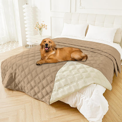 Smiry Waterproof Dog Bed Cover, Reversible Pet Blanket for Sofa Couch | Soft Washable Dog Blanket, Leakproof Couch Cover for Dogs Cats & Furniture Protection, 52X82, Grey/Dark Grey73