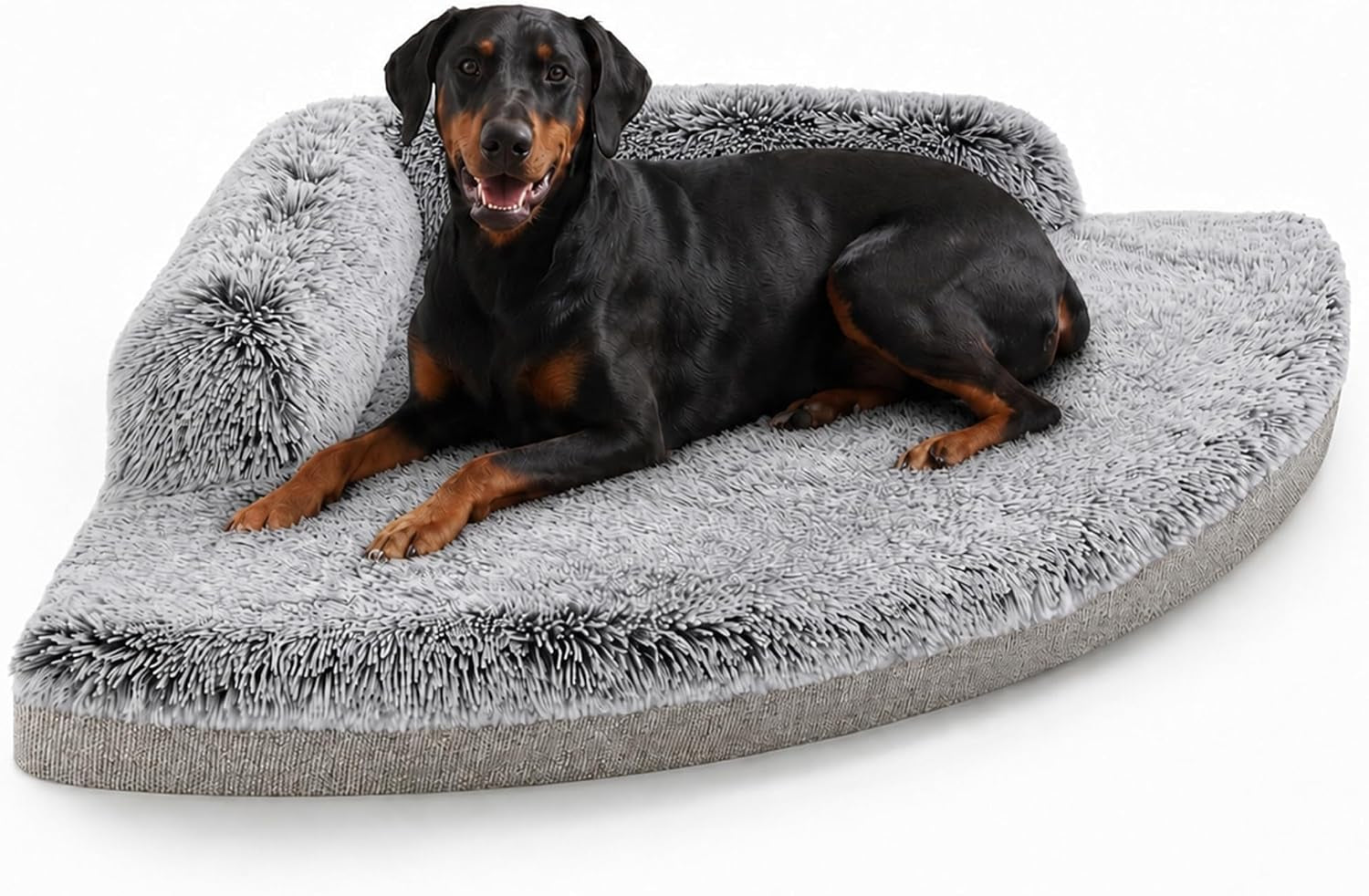 corner-dog-bed-large-39-calming-fluffy-orthopedic-pet-beds-grey-space-saving-plush-corner-nest-egg-crate-foam-washable-cover-waterproof-liner-non-slip-bottom-and-bolsters-for-large-dogs