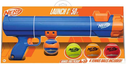 Nerf Dog Tennis Ball Blaster Dog Toy Blue/Orange, 16 Inch Compact Blaster with 1 Ball15