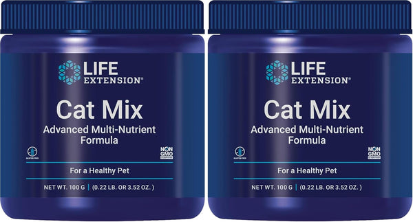 Life Extension Cat Mix, Cat Food Supplements, Heart Health, Probiotics, L-Arginine, Taurine, B12, Folic Acid, Vitamin C, Vitamin E, Rosemary, Nutrient Absorption, Gluten-Free, Non-Gmo, 85 Servings | with Probiotics, L-Arginine, Taurine, B12, Folic Acid, Vitamin C & E & Rosemary for Heart Health & Nutrient Absorption9