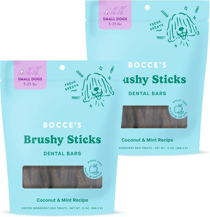 Bocce'S Bakery Brushy Sticks Dog Dental Treats, Medium Breeds (13 Oz) | Wheat-Free Dental Bars to Support Oral Health & Fresh Breath - Made with Real, Limited Ingredients in the USA11
