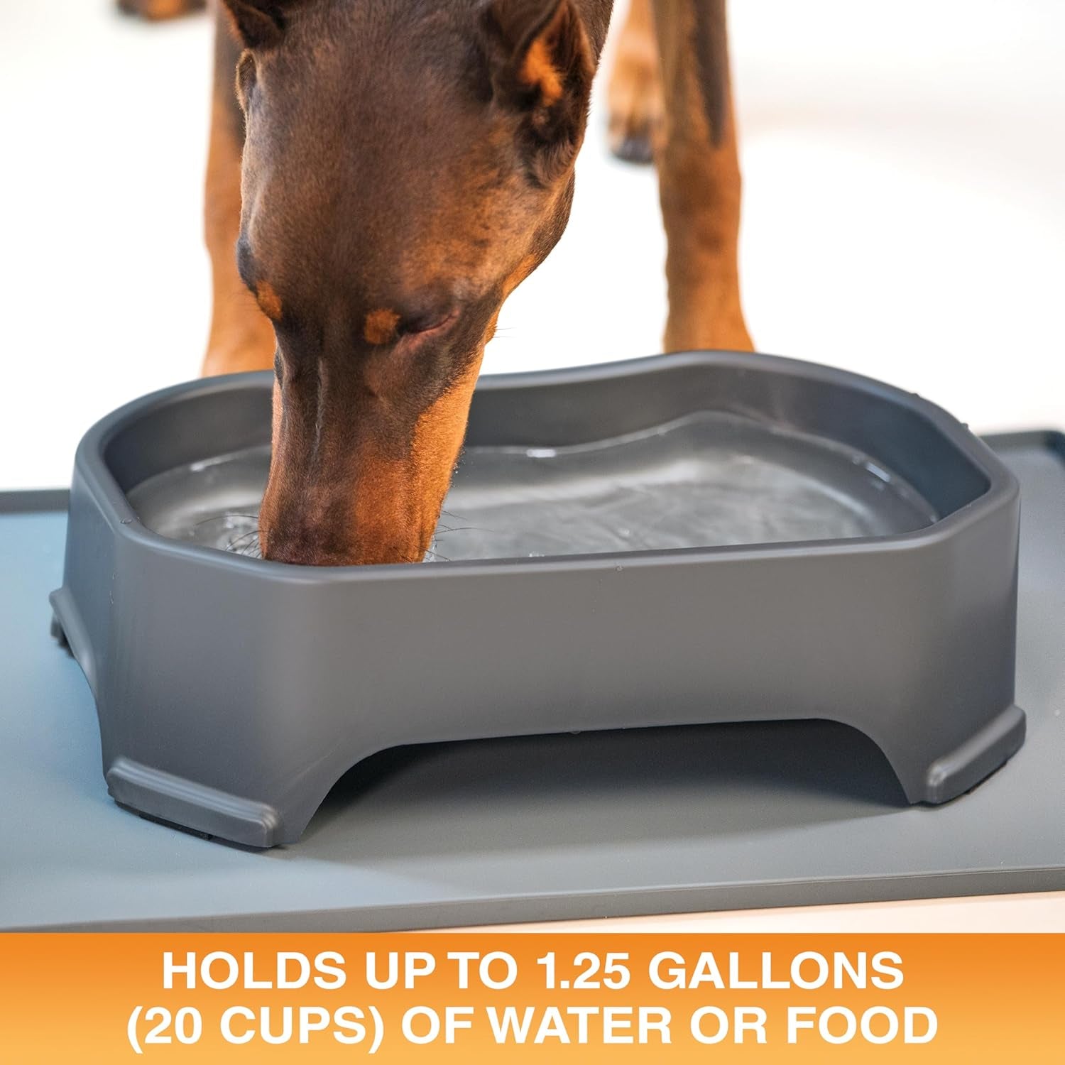 neater-pet-brands-extra-large-water-bowl-for-dogs-outdoor-dog-water-bowl-1-25-gallon-xl-capacity-big-trough-style-food-dish-for-indoors-or-outside-no-spill-large-dog-bowls-gunmetal-grey