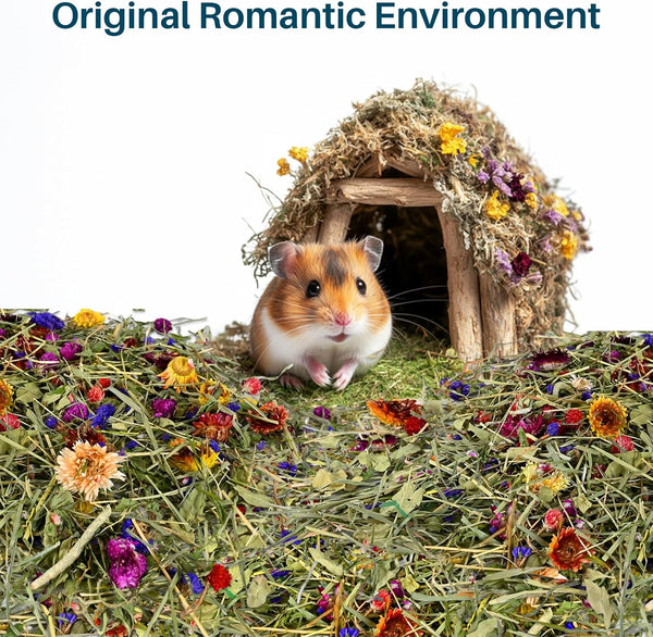 Sukh Hamster Bedding Odor Control - 150G Flowers & Herbs for Small Animals | Natural Habitat Decor and Forage Material for Dwarf Hamster, Chinchilla, Guinea Pig, Rabiit, Gerbil, Mice, Lemming6
