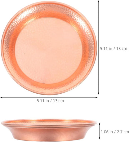 VICASKY Copper Pet Bowl, 5-Inch Luxury Hammered Cat and Dog Food Water Dish Pet Feeding Bowl Decorative for Kittens Puppies4