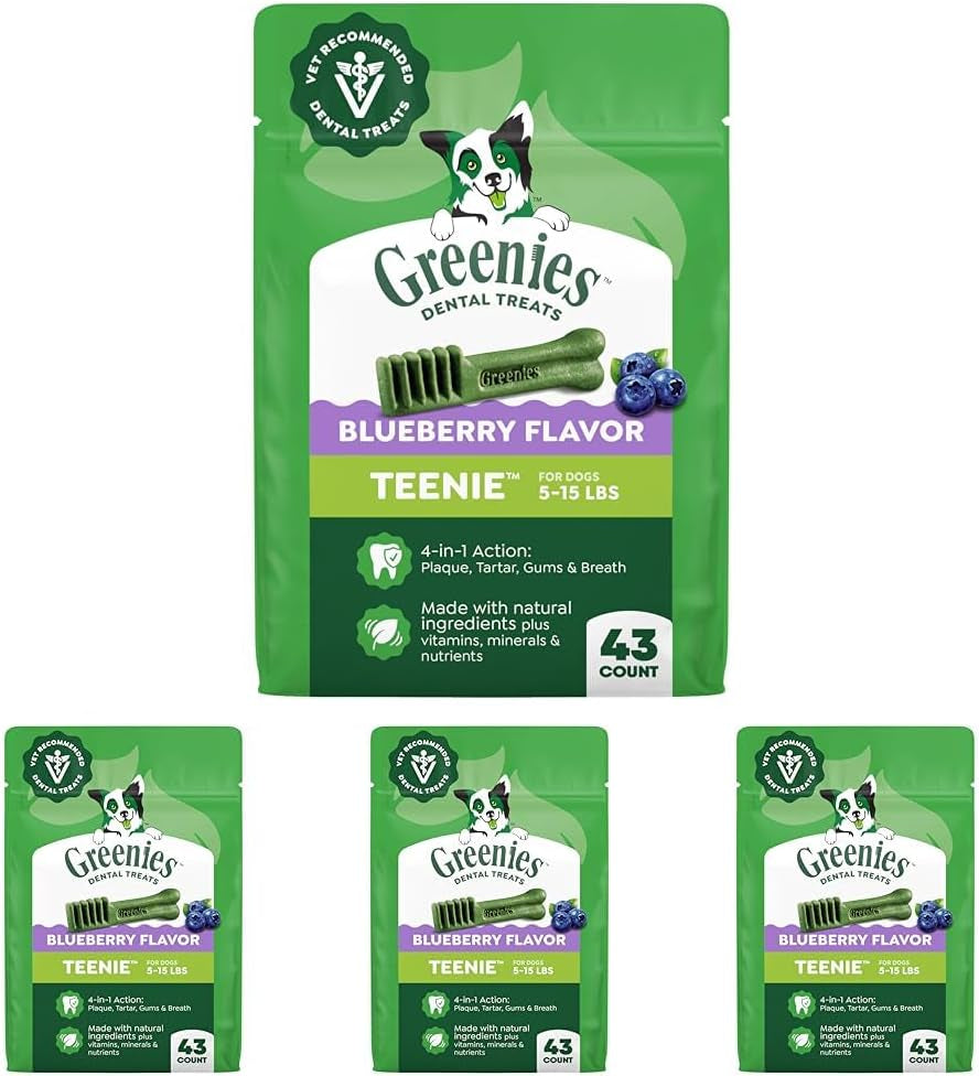 greenies-teenie-natural-dental-dog-treats-fresh-mint-flavor-43-count-veterinarian-recommended-for-dogs-5-15-lbs-cleans-teeth-freshens-breath-promotes-oral-health-12-oz-pack