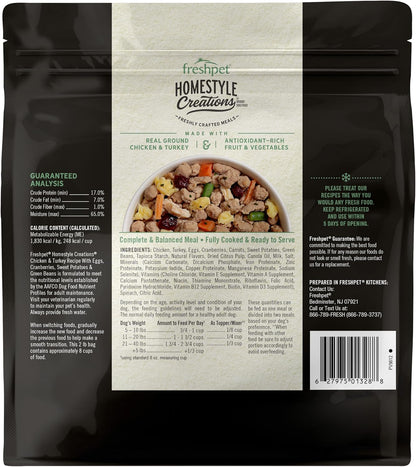 Freshpet, Dog Food Homestyle Creations Chicken Turkey Recipe, 32 Ounce3