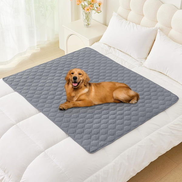 Smiry Waterproof Dog Bed Cover, Reversible Pet Blanket for Sofa Couch | Soft Washable Dog Blanket, Leakproof Couch Cover for Dogs Cats & Furniture Protection, 52X82, Grey/Dark Grey77