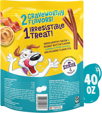 Purina Beggin' Flavor Stix with Bacon and Peanut Butter Flavor Dog Chew Stix - 40 Oz. Pouch7