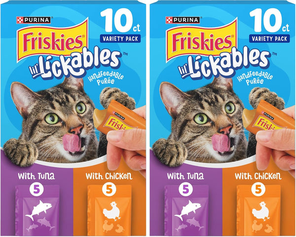 Purina Friskies Lil' Lickables with Chicken or Tuna Variety Pack Lickable Cat Treats - 5 Oz. (Pack of 10)11