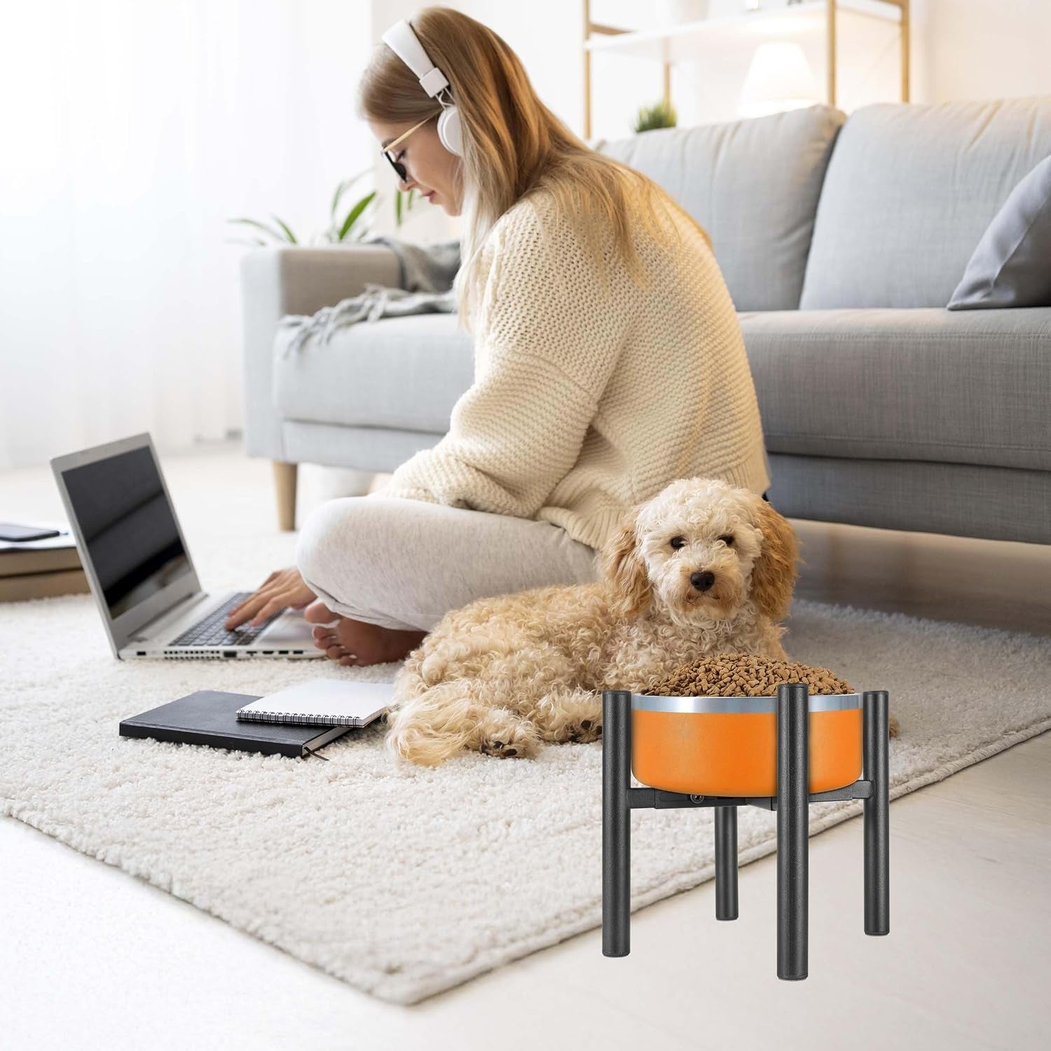 proerr-lifted-dog-bowl-stand-without-bowls-single-raise-pet-food-table-adjustable-wide-6-10-tall-8-10-12-bowl-stand-size-optional-dog-bowls-holder-elevated-for-small-medium-large-dogs-breed