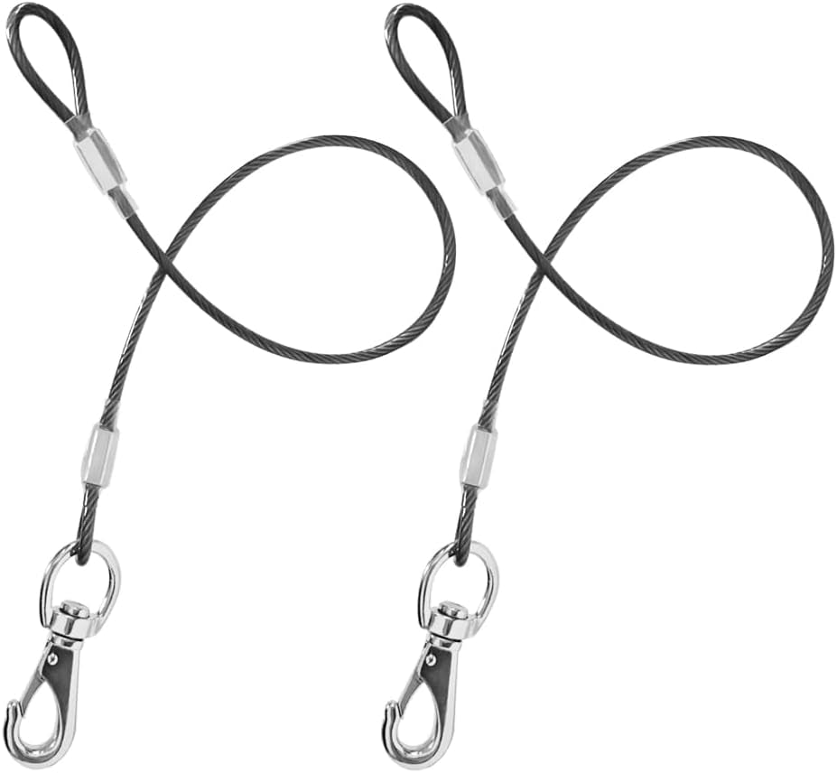 chew-proof-dog-leash-2pack-metal-cable-lead-no-tangle-multiple-dog-leashes-for-small-and-medium-dogs-heavy-duty-leash-extender-for-collars-harnesses2-pack-black-20in-50cm