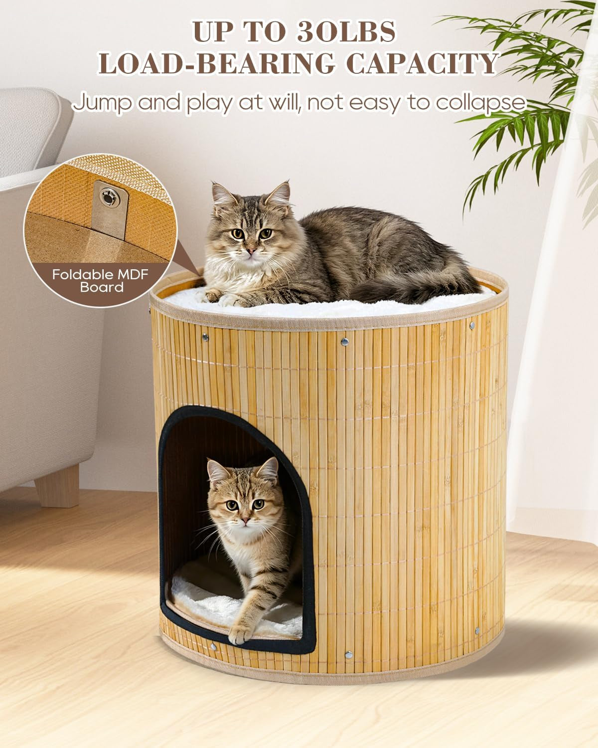 syandlvy-large-cat-house-kitten-condo-with-bed-for-indoor-cats-portable-2-tier-foldable-natural-bamboo-cave-with-double-sided-cushion-15-5x15-7-washable-kitten-hideout