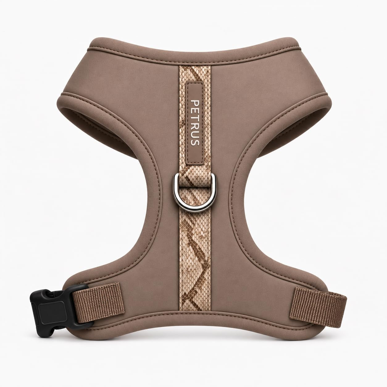 premium-no-pull-dog-harness-soft-neoprene-breathable-mesh-vest-with-front-back-clip-d-rings-adjustable-lightweight-walking-harness-for-puppies-small-medium-dogs-bronze-brown-gold-m