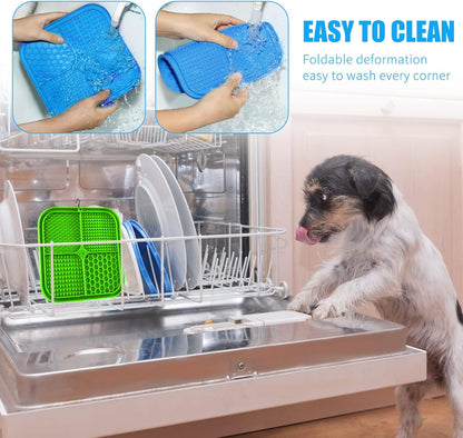 Honomastry Lick Mat for Dogs, Premium Lick Pad with Suction Cups for Dog Anxiety Relief, Slow Feeder Dog Bowls, Bathing, Grooming and Training.6