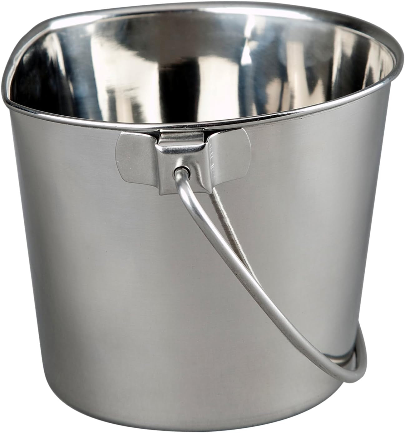 advance-pet-products-2-quart-heavy-duty-stainless-steel-flat-side-bucket-durable-food-water-pail-for-dogs-cats-kennels-cages-and-critter-crates-multi-purpose-bucket