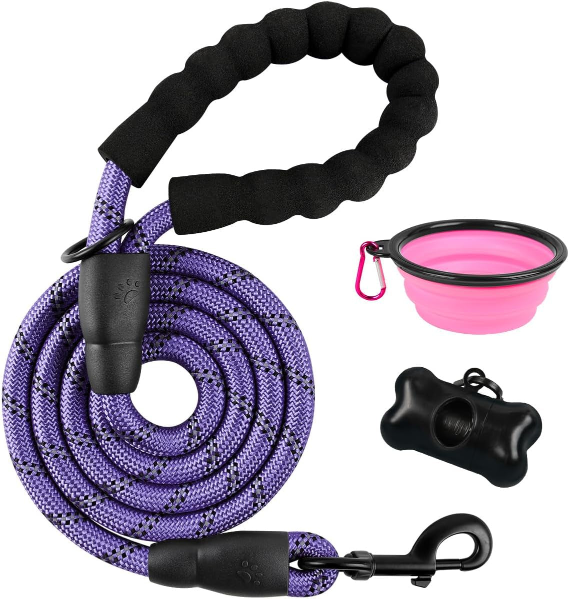 barkbay-dog-leashes-for-large-dogs-heavy-duty-dog-leash-4-5-6-ft-with-comfortable-padded-handle-and-highly-reflective-threads-for-medium-large-dogs-walking-training-running-5ft-1-2-pink