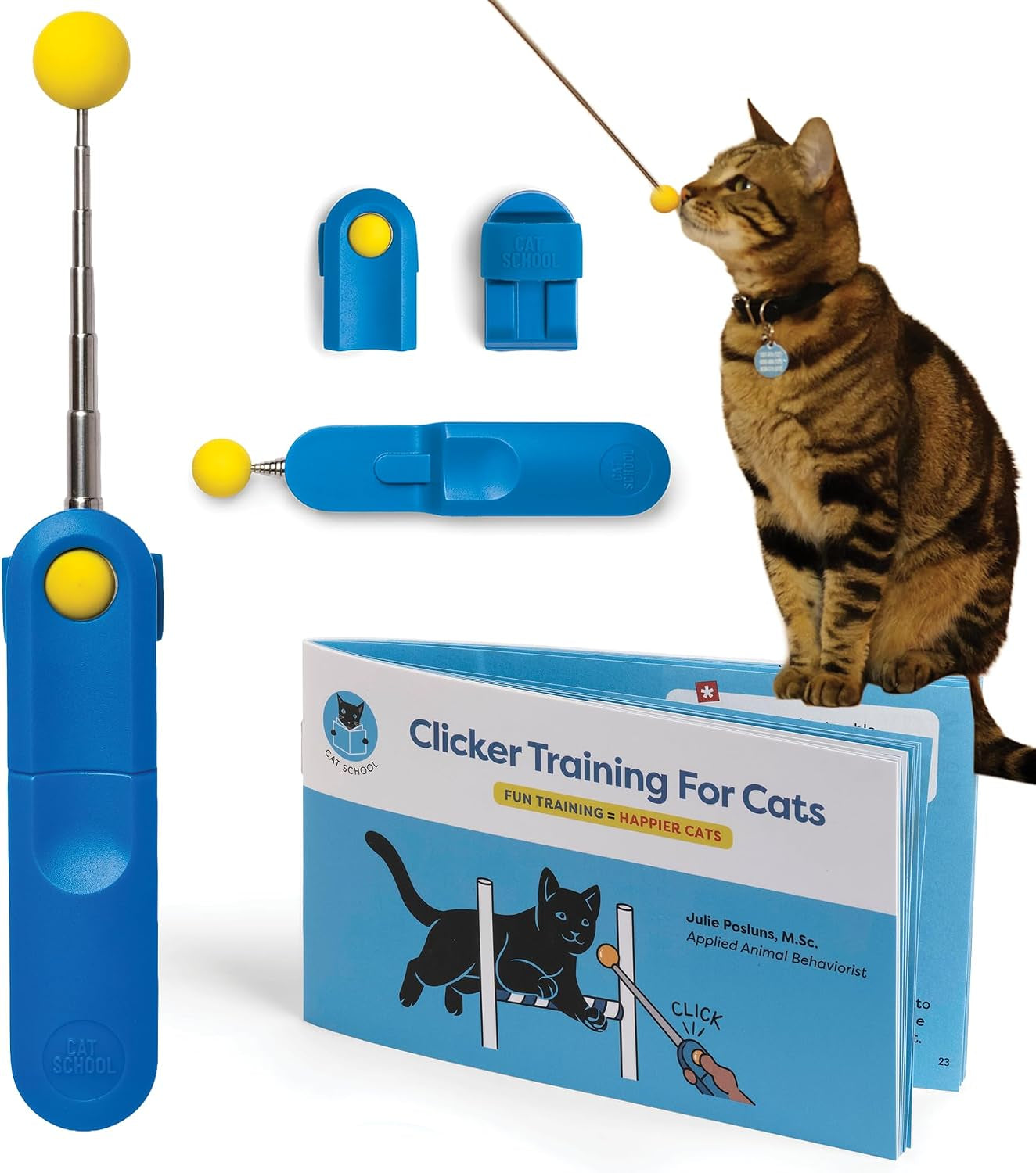 cat-training-clicker-with-detachable-wearable-finger-clicker-target-stick-positive-reinforcement-training-tool-for-cats-ideal-for-behavior-tricks-enrichment