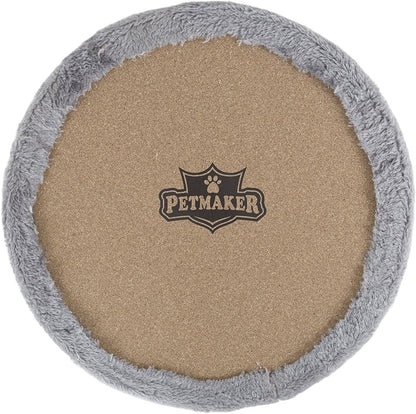 20.5-Inch Cat Condo - 2 Story Cat House with Sisal Scratch Pad, Barrel Shaped Pet House Covered in Soft Fabric by PETMAKER (Gray)6