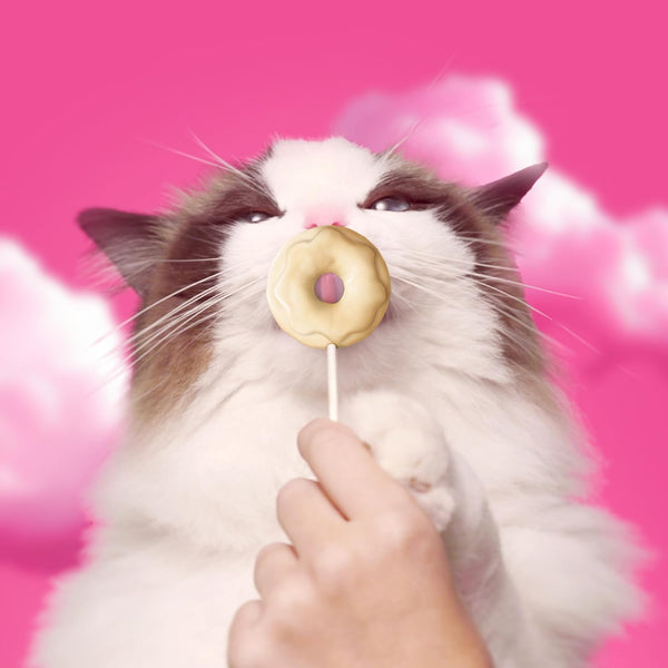 Bonkers Purrpops Krispy Kreme Edition Freeze-Dried Chicken Flavored Lollipop Cat Treats, 4 Pieces (Pack of 12)8