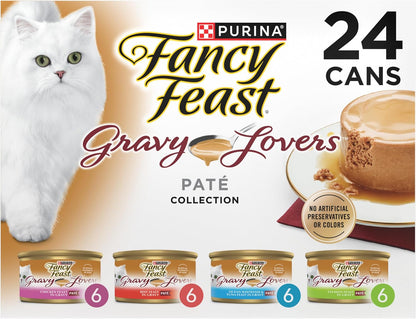 Purina Fancy Feast Gravy Lovers Wet Cat Food Variety Pack, 4.5 Lb, 24 Pack1