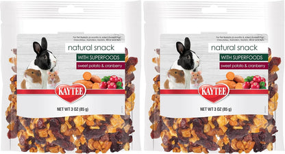Kaytee Natural Snack with Superfoods for Pet Guinea Pigs, Rabbits, Hamsters, and Other Small Animals, Apple & Carrot, 2.5 Ounces7