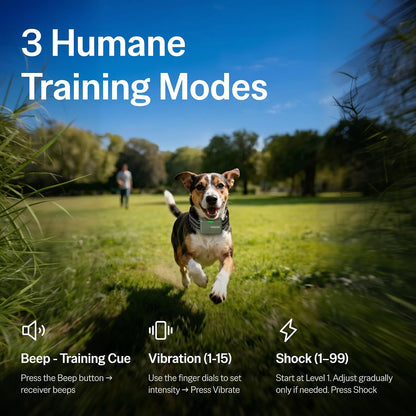 Safeshock (Latest Version) - Dog Shock Collar with Remote Control, 4500FT Range Shock Collar for Dogs & Training Collar, Waterproof, Beep & Vibration First, Rechargeable for Small Medium Large Dogs2