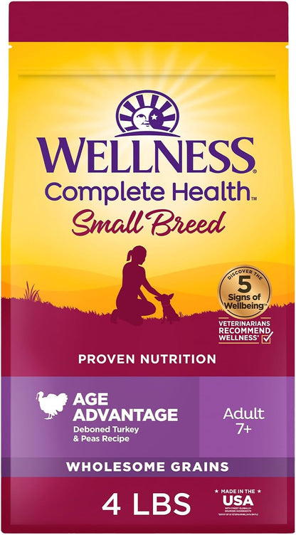 Wellness Complete Health Small Breed Adult Dry Dog Food, Wholesome Grain Kibble, Natural, Turkey and Oatmeal Recipe, 4 Lb Bag13