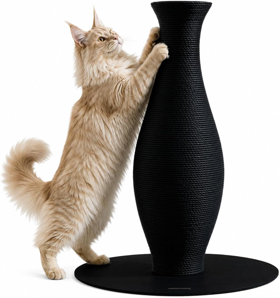 furrytail-cat-scratching-post-for-indoor-cats-neck-vase-cat-scratcher-with-paper-rope-modern-aesthetic-cat-tree-cute-decorative-cat-furniture-unique-cat-scratcher-22-black