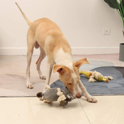 Sedioso Dog Toy, Large Dog Squeaky Toys, Stuffed Animal Dog Plush Toy for Puppy, Small, Middle, Large Dogs (Donkey(Grey))4