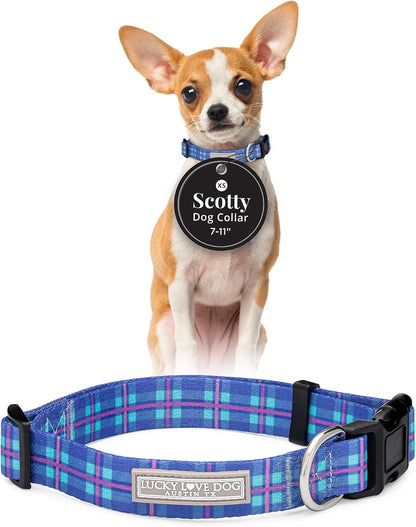 Lucky Love Dog - Easy Click Buckle Dog Collar with Leash Set Combo, Durable & Comfortable for Male & Female Dogs, Pet Collar for Medium Dogs, Secure Fit - Blackbird Combo, Medium24