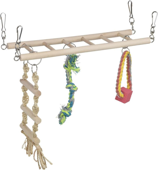 Trixie Small Animal Suspension Bridge, Hanging Cage Accessory with Hammock and Climbing Toys - Ladder and Ring, Ideal for Rats, Ferrets, Guinea Pigs, Mice7