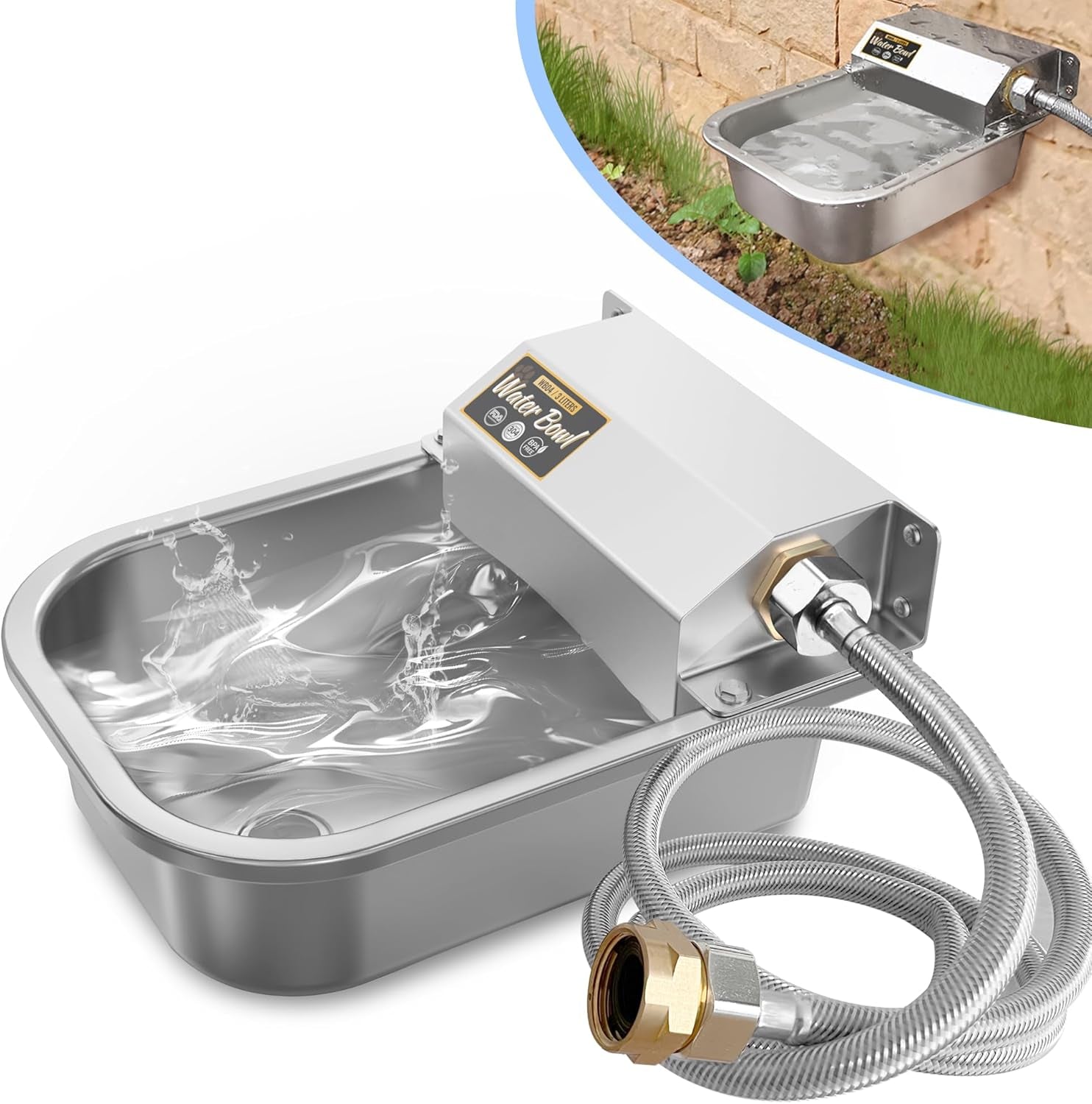 automatic-water-dispenser-for-dogs-3l-101-oz-304-stainless-steel-dog-water-feeder-auto-fill-large-waterer-for-pets-livestock-outdoor-dog-water-bowl-wide-mouth-anti-tip-easy-to-clean