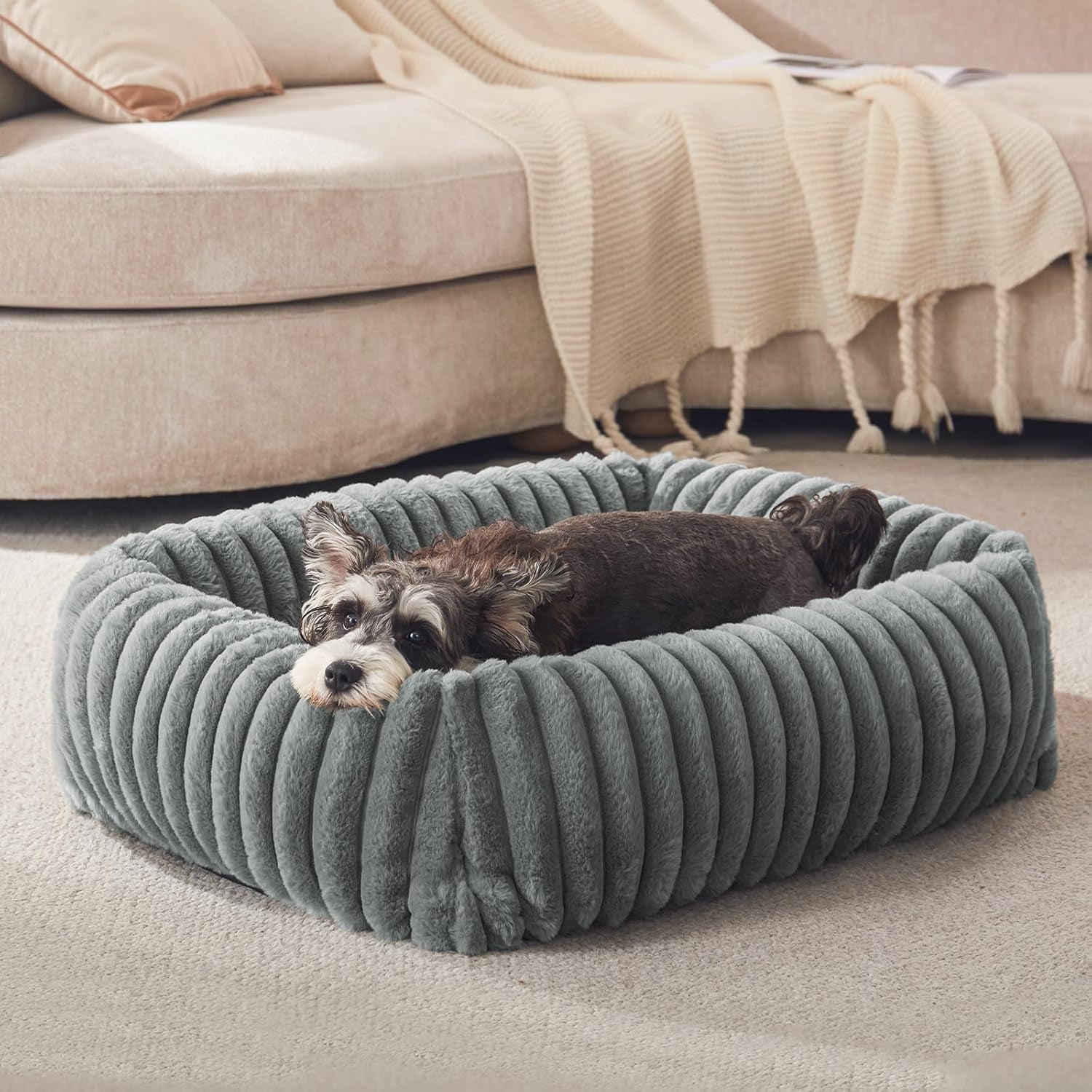 furtime-dog-bed-for-small-dogs-cat-beds-for-indoor-cats-washable-orthopedic-rectangle-soft-calming-puppy-bed-with-removable-cover-durable-pet-cuddler-with-anti-slip-bottom-grey-s-20x19x6