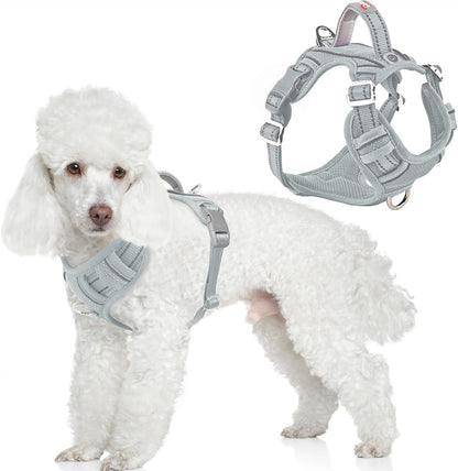 BARKBAY Dog Harness No Pull with ID Tag Pocket - Heavy Duty, Reflective, Easy Control for Large Dogs(Blue,L)27