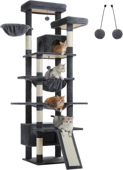 MUTTROS Mushroom Cat Tree Tower with Removable Scratcher, Large Hammock, Condo, Perch, 3 Sisal Posts – Multi-Level Cat Tree for Indoor Cats, Cute Cat Tower for Small Space Homes33