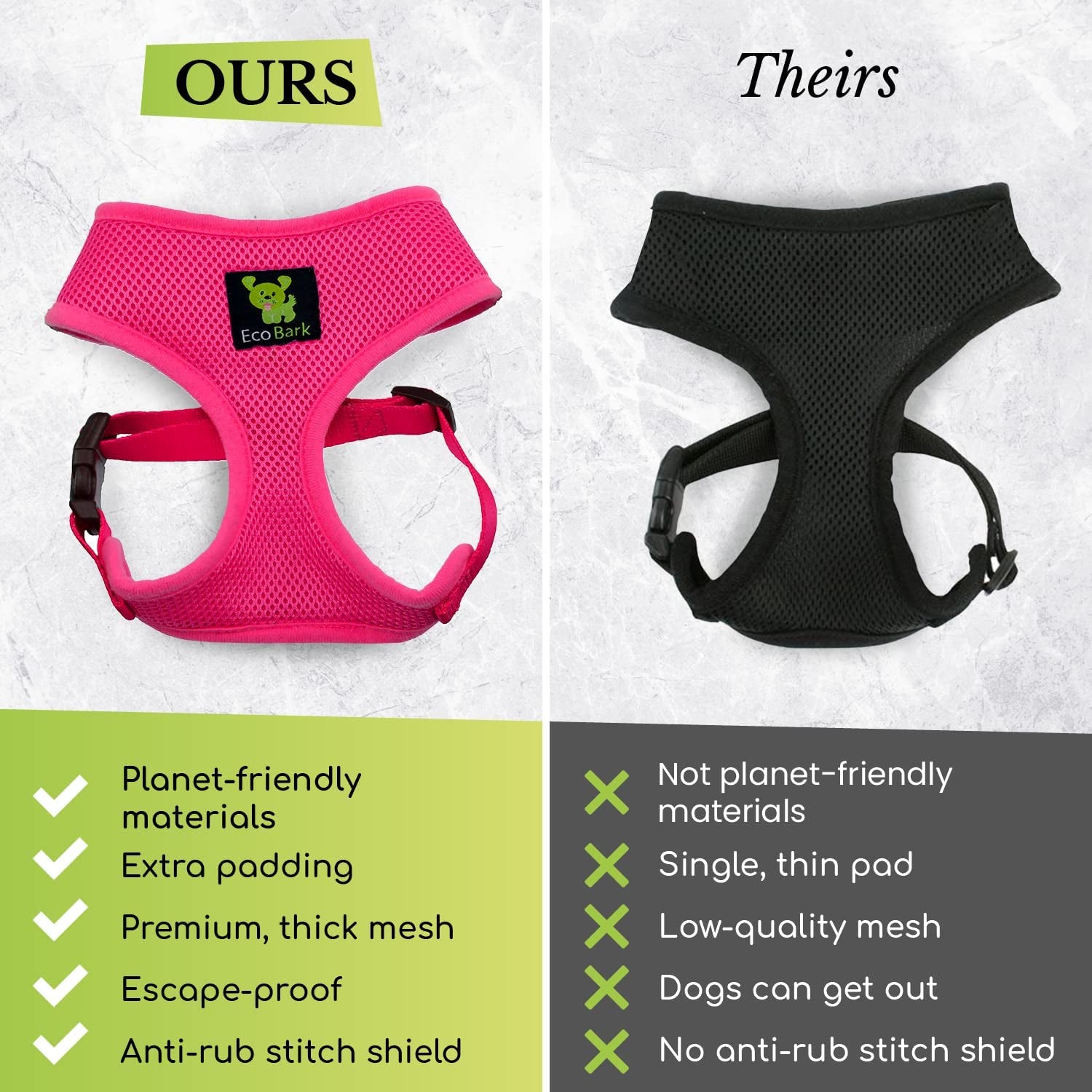ecobark-dog-harness-soft-mesh-over-the-head-vest-harness-red-small-luxurious-eco-friendly-no-pull-no-choke-design-padded-breathable-body-halter-anti-rub-for-puppy-toy-small-breeds